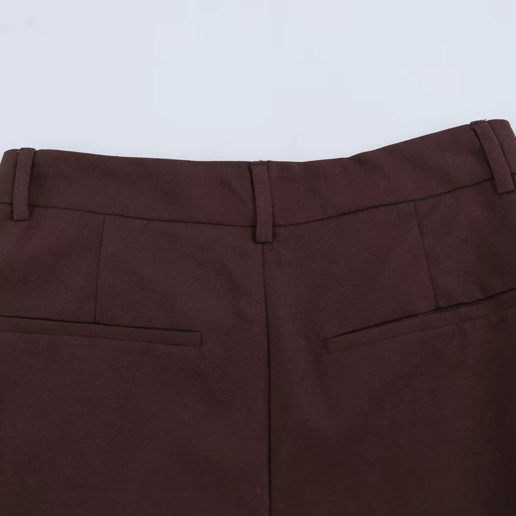 Women's Spring Pants Set with Back Opening Design Tank Top and Loose Fold Pants