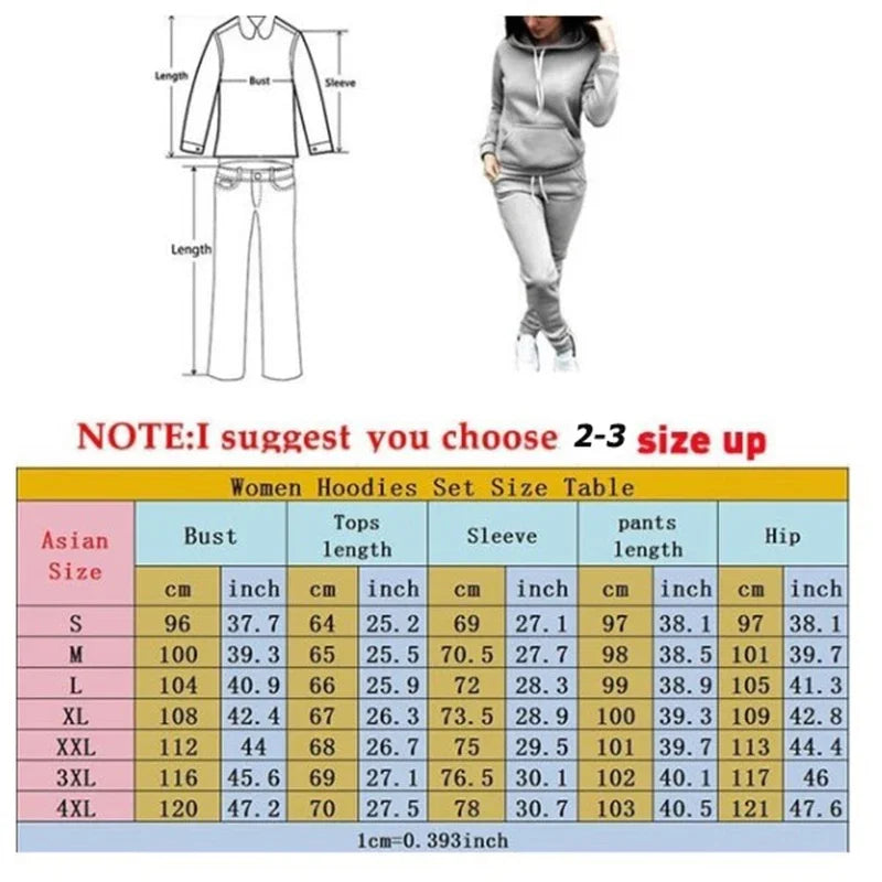 Womens California Letter Printing Hooded Tracksuit Set High Quality Casual Jogging Sweatshirt and Pants