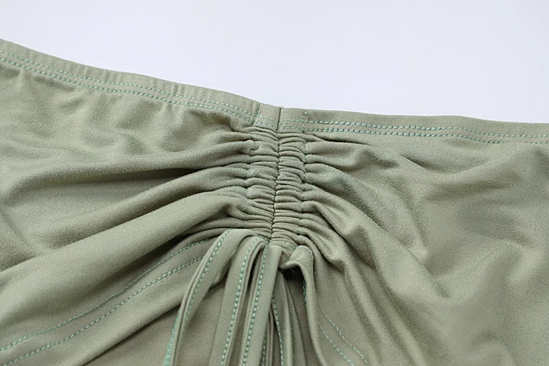 Women's Autumn Winter Long Sleeve Crop Top and Mini Skirt Two-Piece Matching Set Stylish Seasonal Outfit