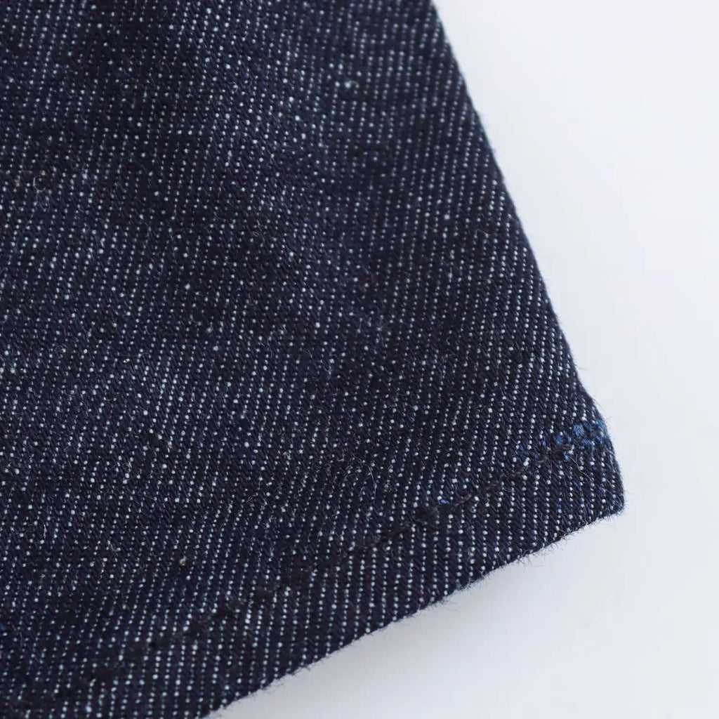 Denim Collared Short Sleeve Dress With Slimming Silhouette