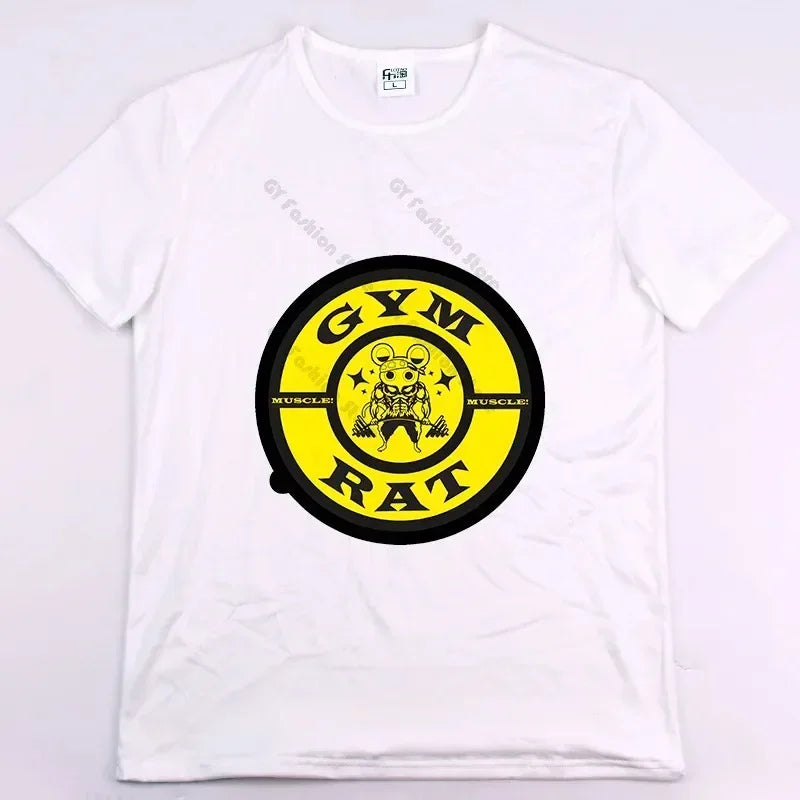 Buns of Steel Funny Gym Rat Bodybuilding Oversized T Shirt for Men Casual Short Sleeve Fitness Apparel