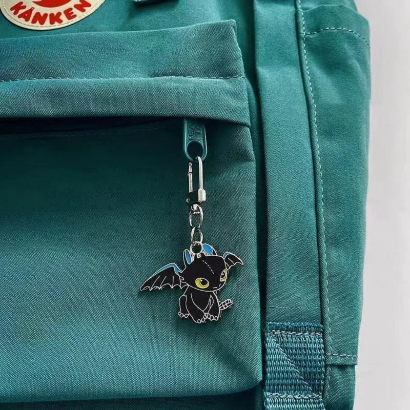 Mini Dragon Taming Toothless Keychain Pendant for Couples Cute Cartoon Backpack Accessory