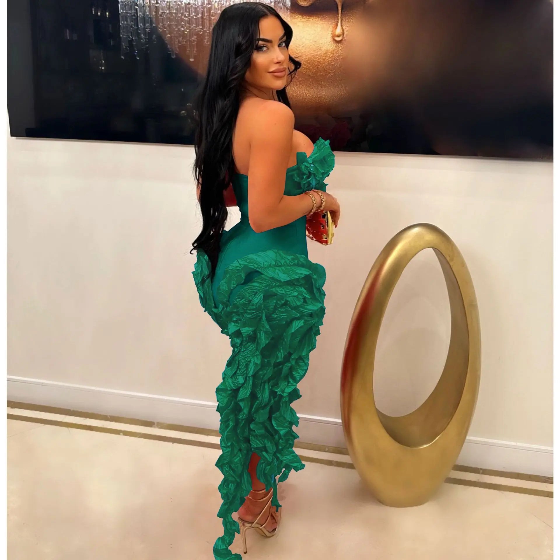 Backless V Neck Mini Dress For Women Summer Clubwear