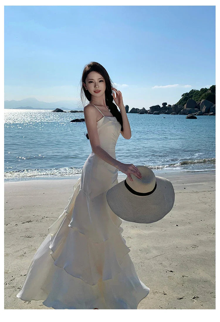 Elegant Spaghetti Strap Long Dress For Women Prom Gown