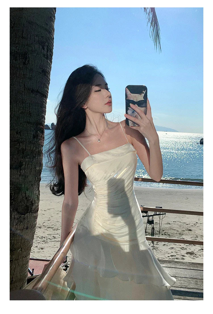 Elegant Spaghetti Strap Long Dress For Women Prom Gown