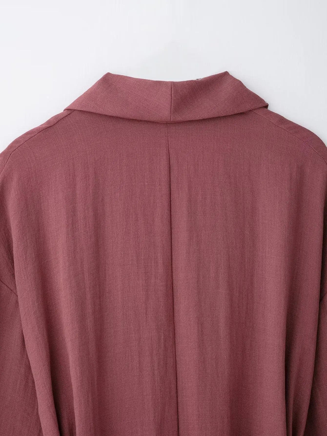 Women's V-Neck Long-Sleeve Side Tie Kimono Top and Elastic Waist Trousers Casual Chic Suit