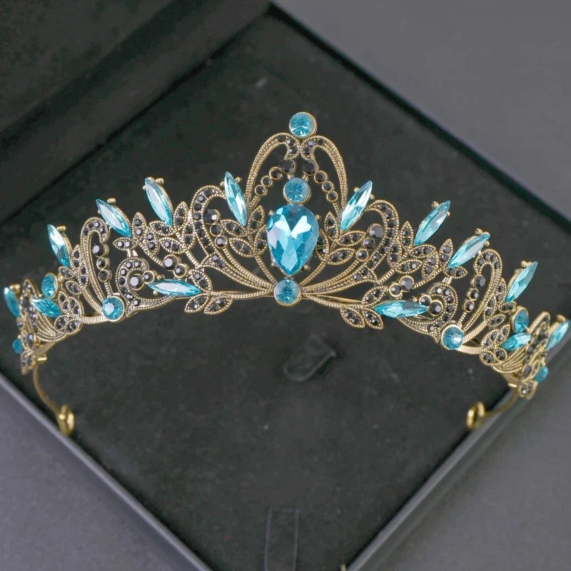 Purple Bridal Crown Tiara for Women Grand Party and Birthday Celebrations