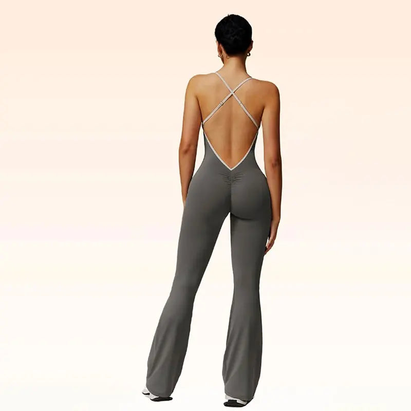 Slim Fit Streetwear Women's Jumpsuit Casual Summer Solid Color Sexy Sling Backless Elegant Jumpsuit for Women