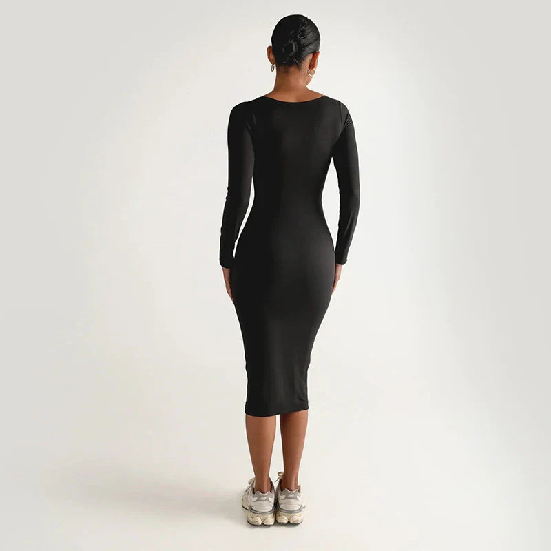 Velvet Bodycon Dress For Women Long Sleeve Party Clubwear