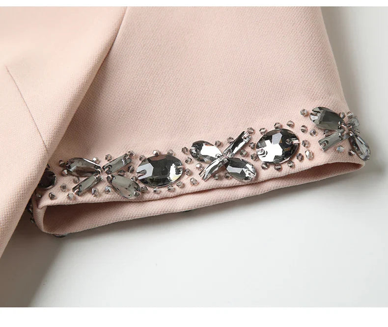 Elegant O Neck Embroidered A Line Dress For Women Office