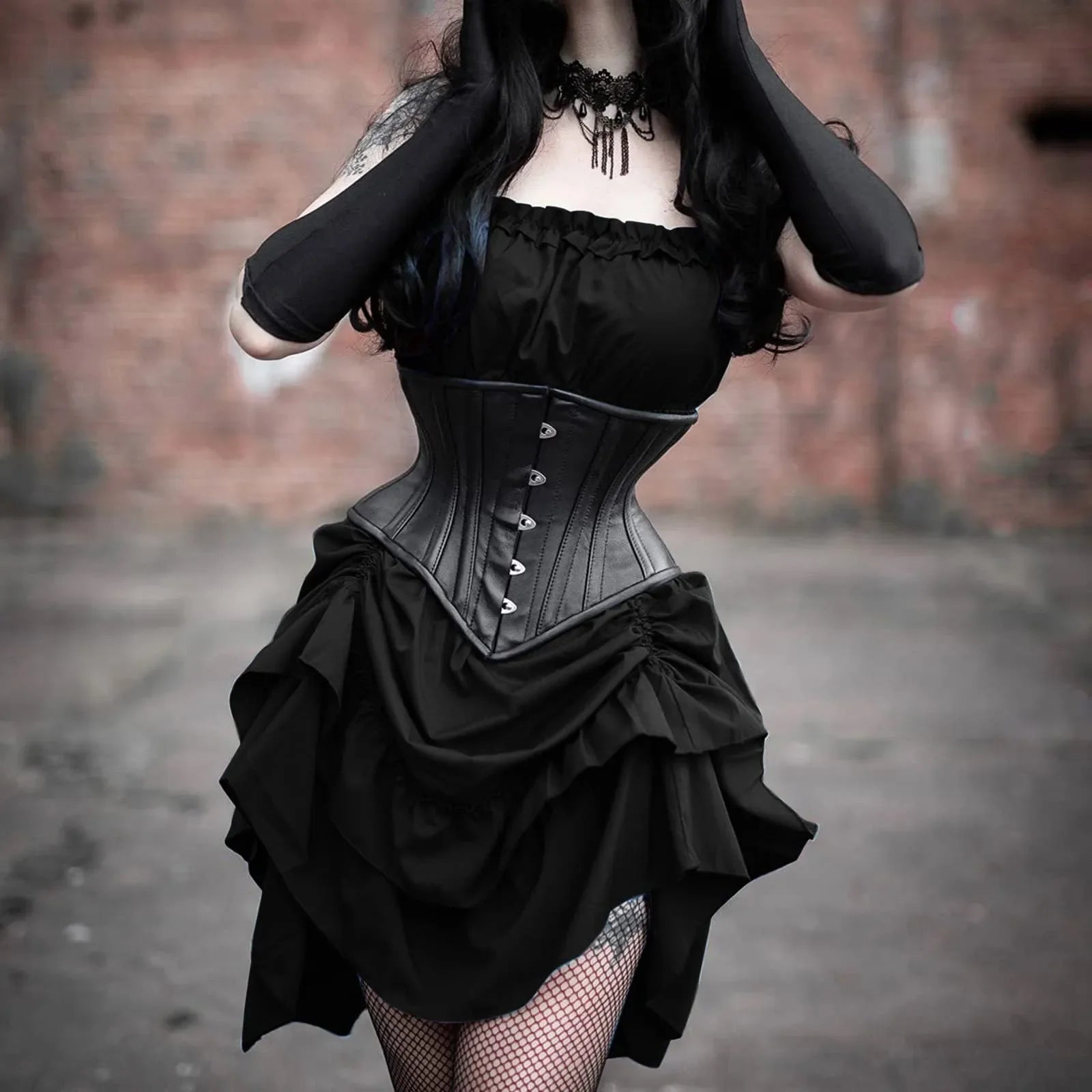 Gothic Lolita Corset Dress For Steampunk Cosplay Costume