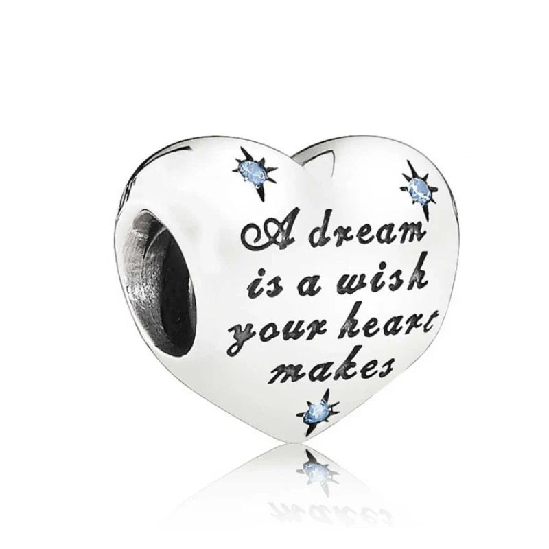 Disney 925 Sterling Silver DIY Charm Compatible With 3mm Bracelets Featuring Mickey Mouse Ferris Wheel And Suitcase Designs