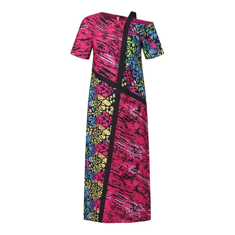 Off Shoulder Summer Sundress Bohemian Printed Maxi Dress