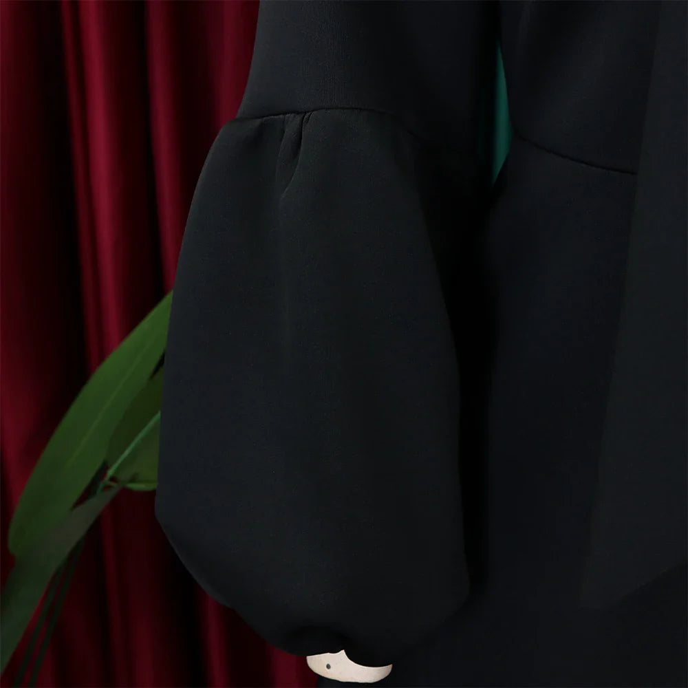 Elegant A Line Midi Dress With Bow Collar For Party