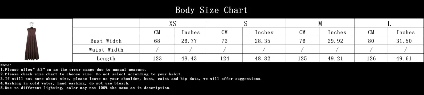 Brown Backless Halter Dress With Floral Embellishment