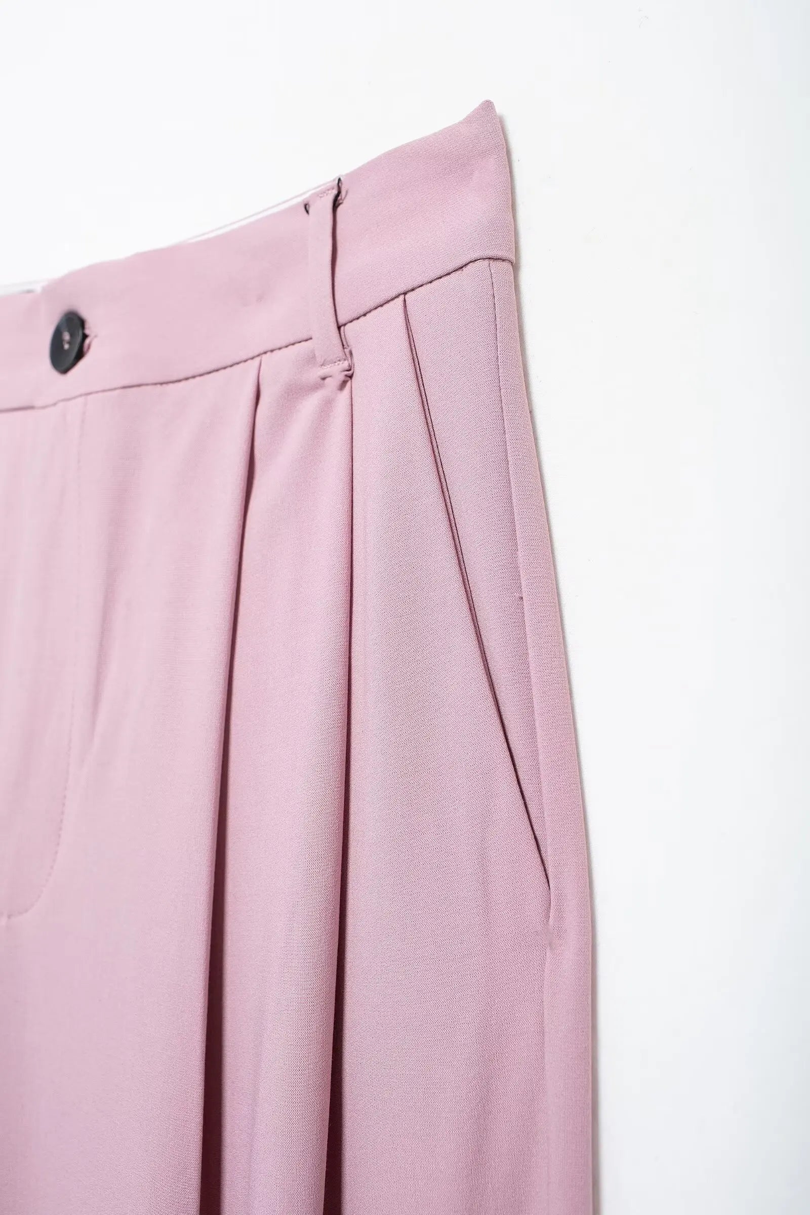 Solid Sleeveless V-Neck Vest and High Waist Zipper Loose Pants Set for Office and Casual Wear