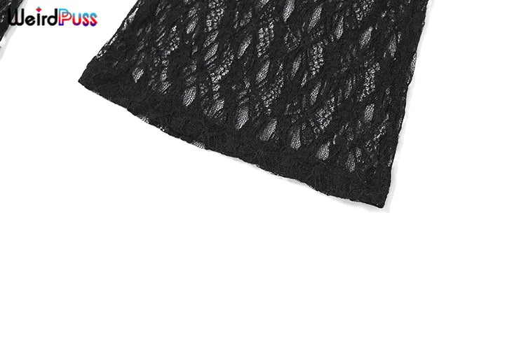 Sexy Mesh Halter Jumpsuit for Women Backless Skinny Low-Neck Midnight Clubwear Birthday Party Workout Overalls