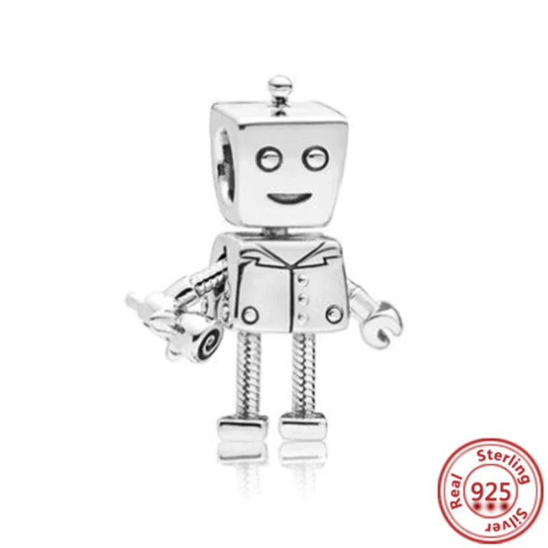 Fit Pantaro Peacock Cake Teeth Butterfly Crown S925 Silver Charms Beads Fine Jewelry for Women Gift