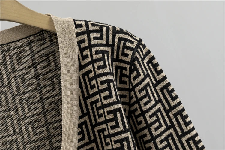 Women's 3 Piece Knitted Tracksuit Set with Cardigan, Vest and Wide Leg Pants