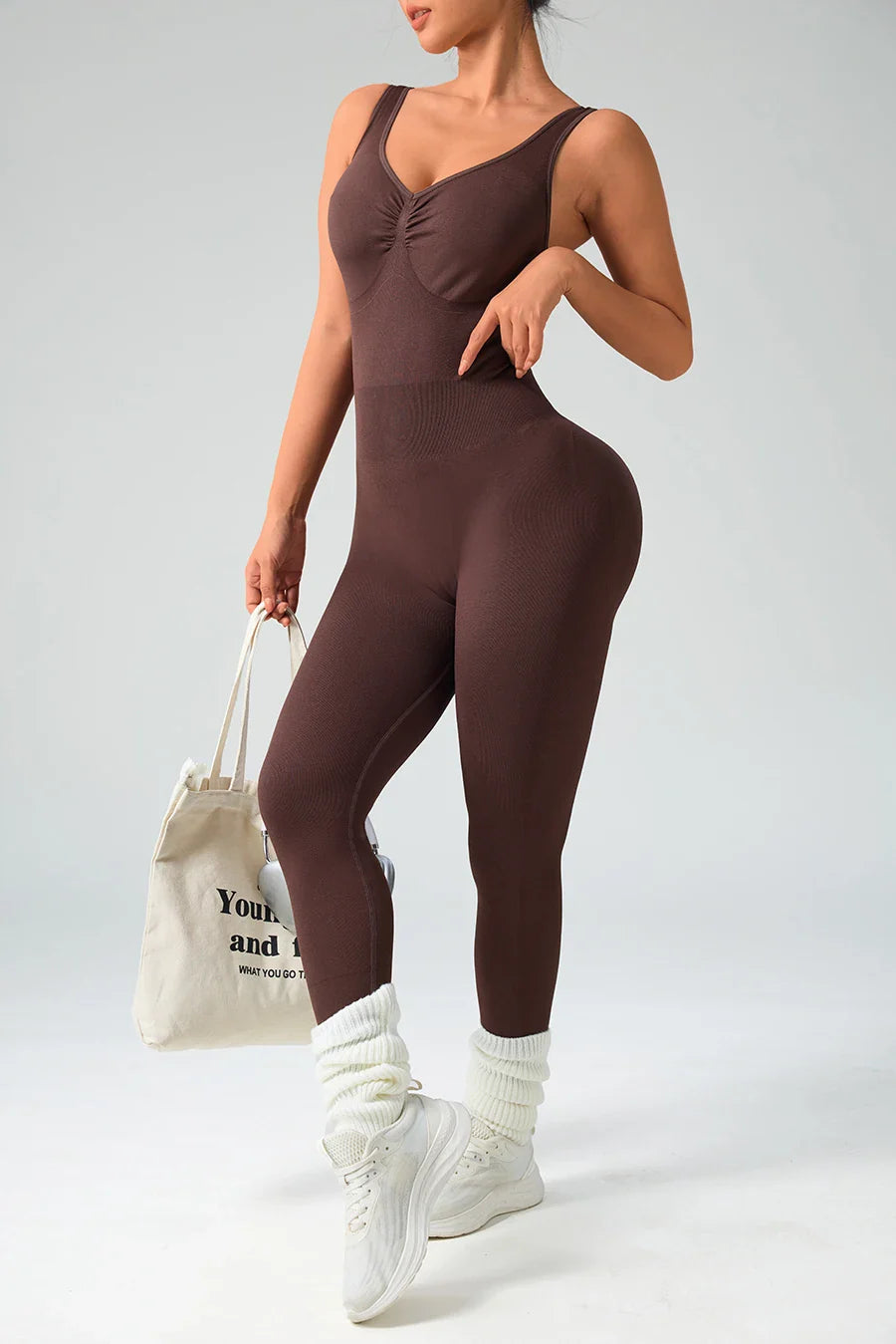 Seamless One-Piece Jumpsuit for Women Tummy Control Gym Wear Butt-Lifting Yoga Fitness Overalls Sport Pants Activewear Leggings