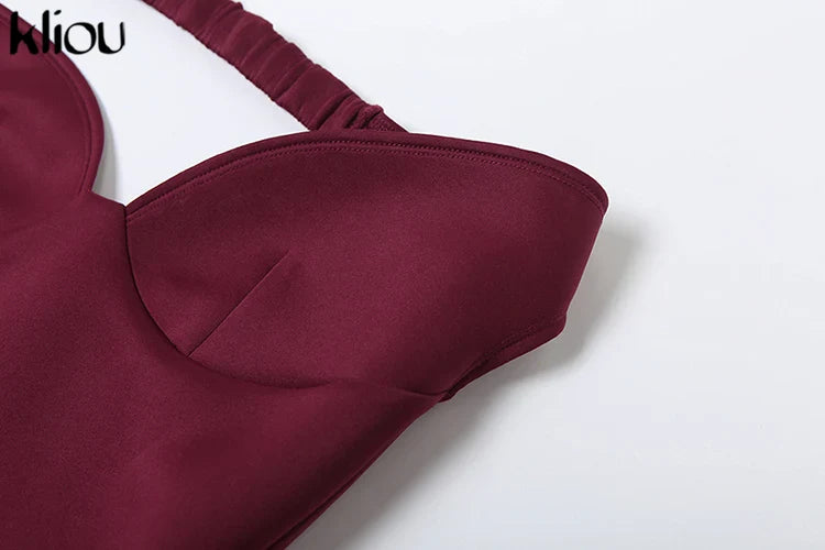 A Line Halter Dress Ruched Off Shoulder Party Dress