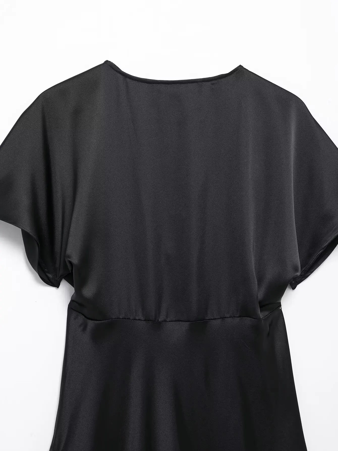 Satin V Neck Long Dress For Women Elegant Party Gown