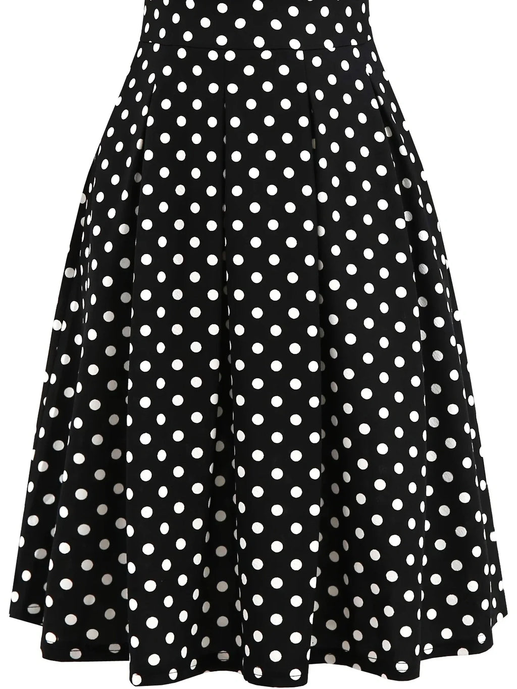 Polka Dot Midi Dress Fit And Flare Knit Comfort Easy Care