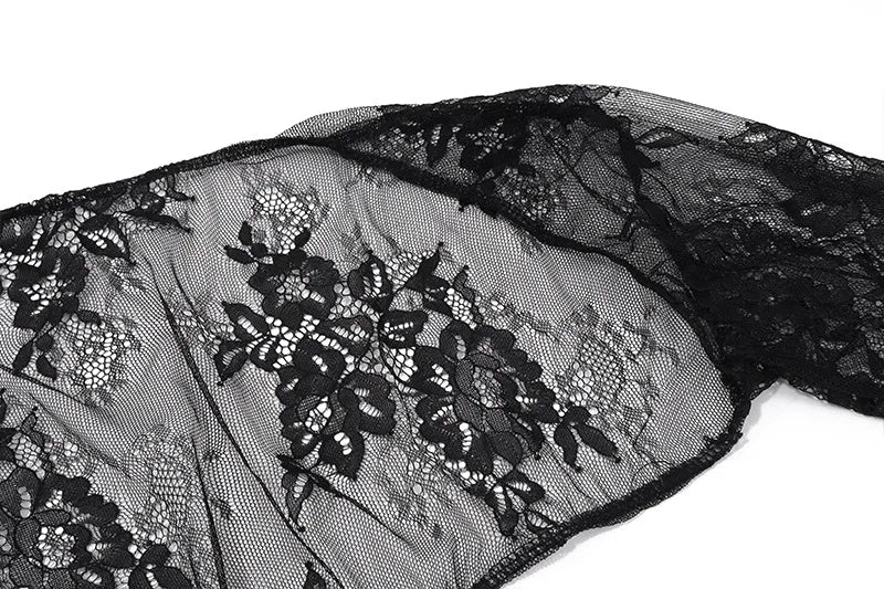 Lace Side Square Neck Dress for Elegant Evening Party