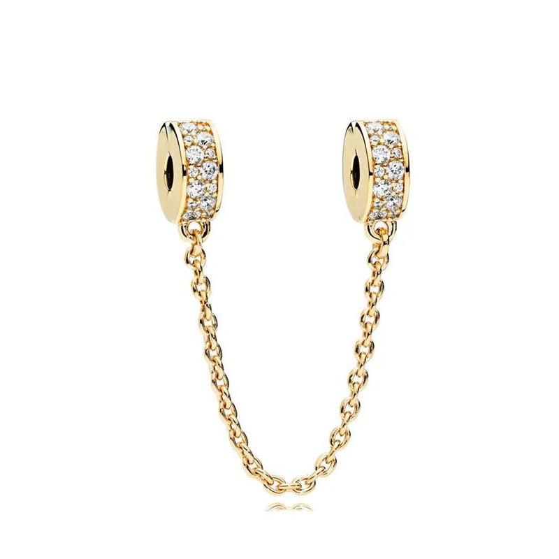 DIY Love Heart Family Safety Chain Bracelet with 925 Silver Star Clip Bead and Flower Charm Gift