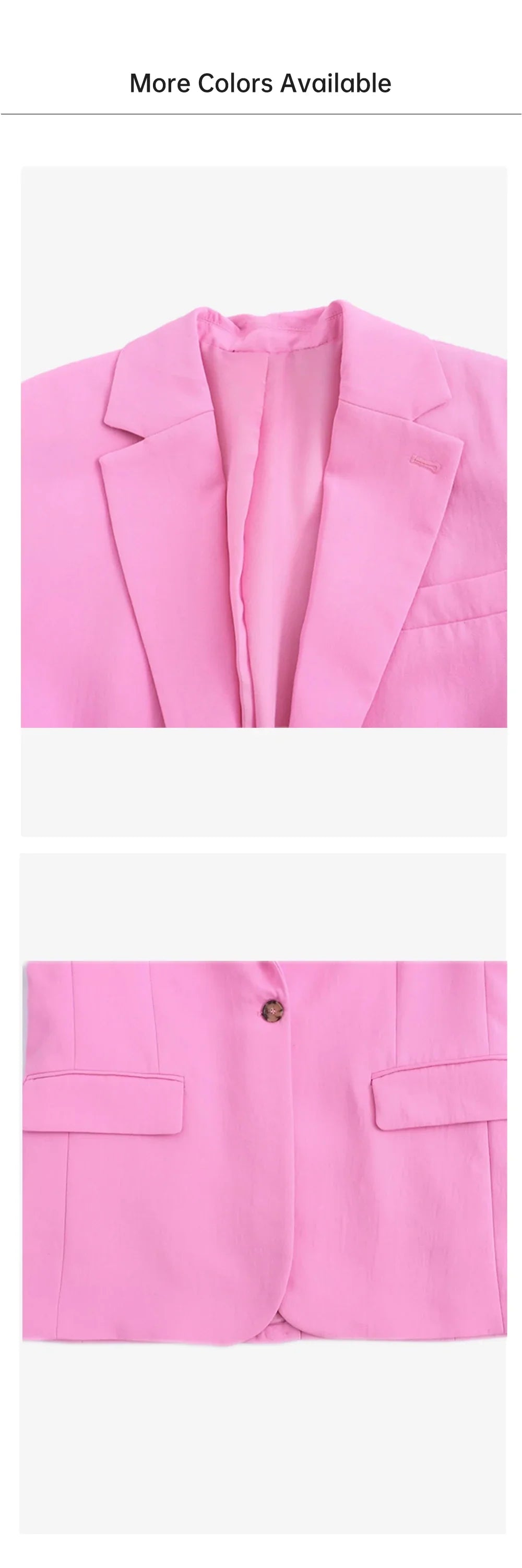 Casual Women's Fashion Flip Collar Suit Coat and Strap Decoration Pants Set