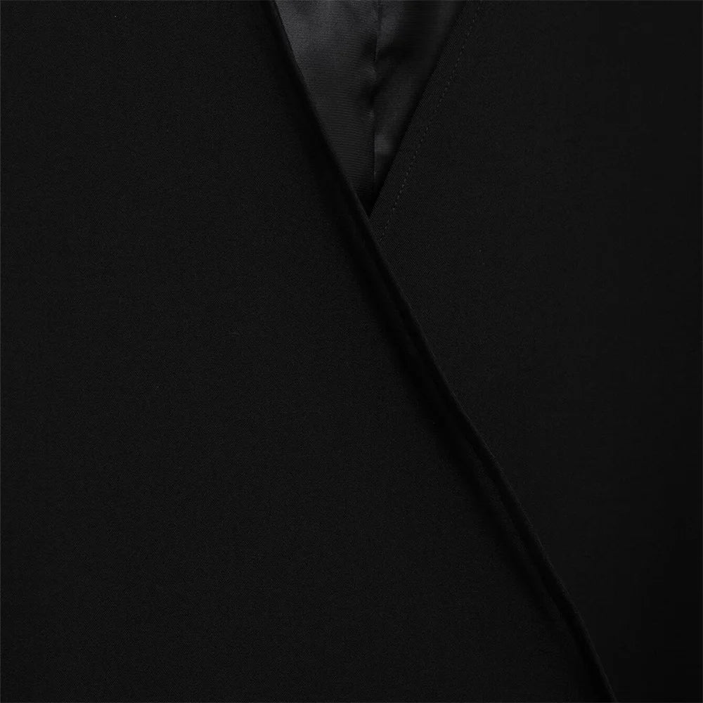 Women's Casual Double Breasted Kimono Style Suit Jacket and Straight Leg Pants Set for Spring Fashion