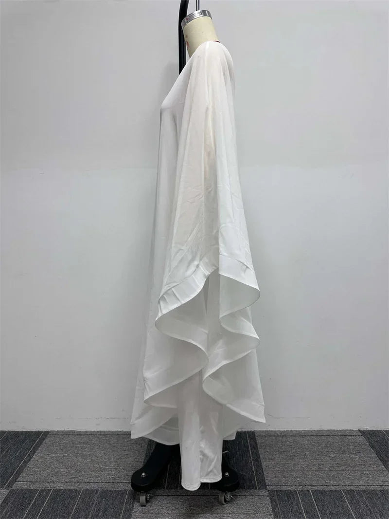 Elegant Chiffon One Shoulder Wide Leg Jumpsuit for Women Evening Party Birthday Romper Overalls Stylish One Piece Combinaison Femme