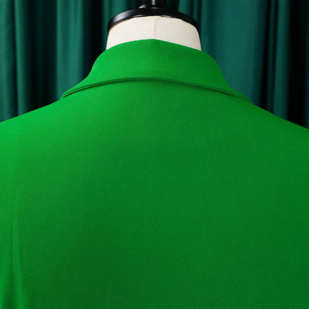 Elegant Blazer Dress For Women Notched Collar Full Sleeve