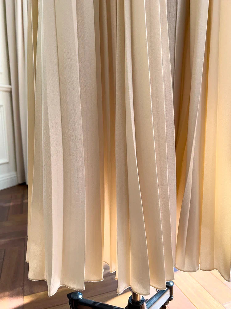 Elegant Square Collar Sleeveless High Waist Summer Dress