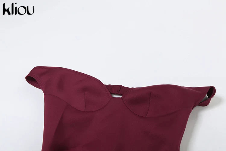 A Line Halter Dress Ruched Off Shoulder Party Dress