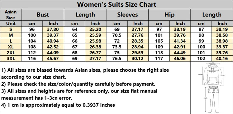 Women's Casual Hooded Sportswear Suit with Jogging Hoodie and Sports Pants