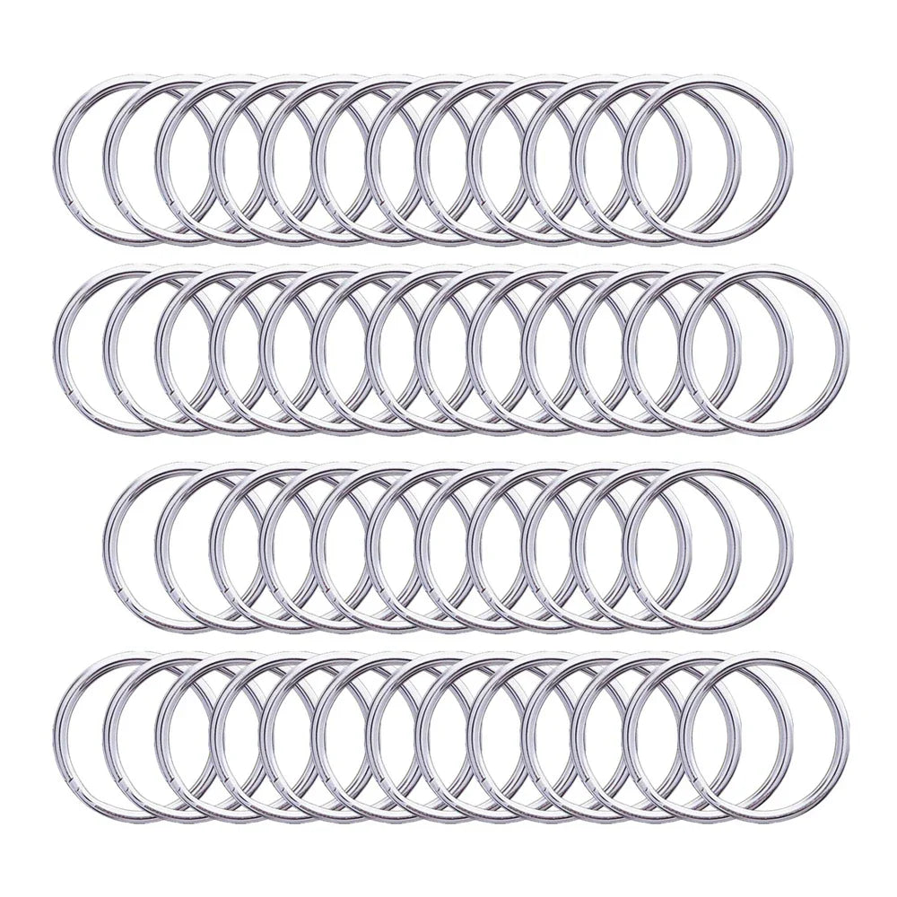30 Pieces Metal Swivel Keychain Hooks with Split Key Rings for DIY Keychain Making