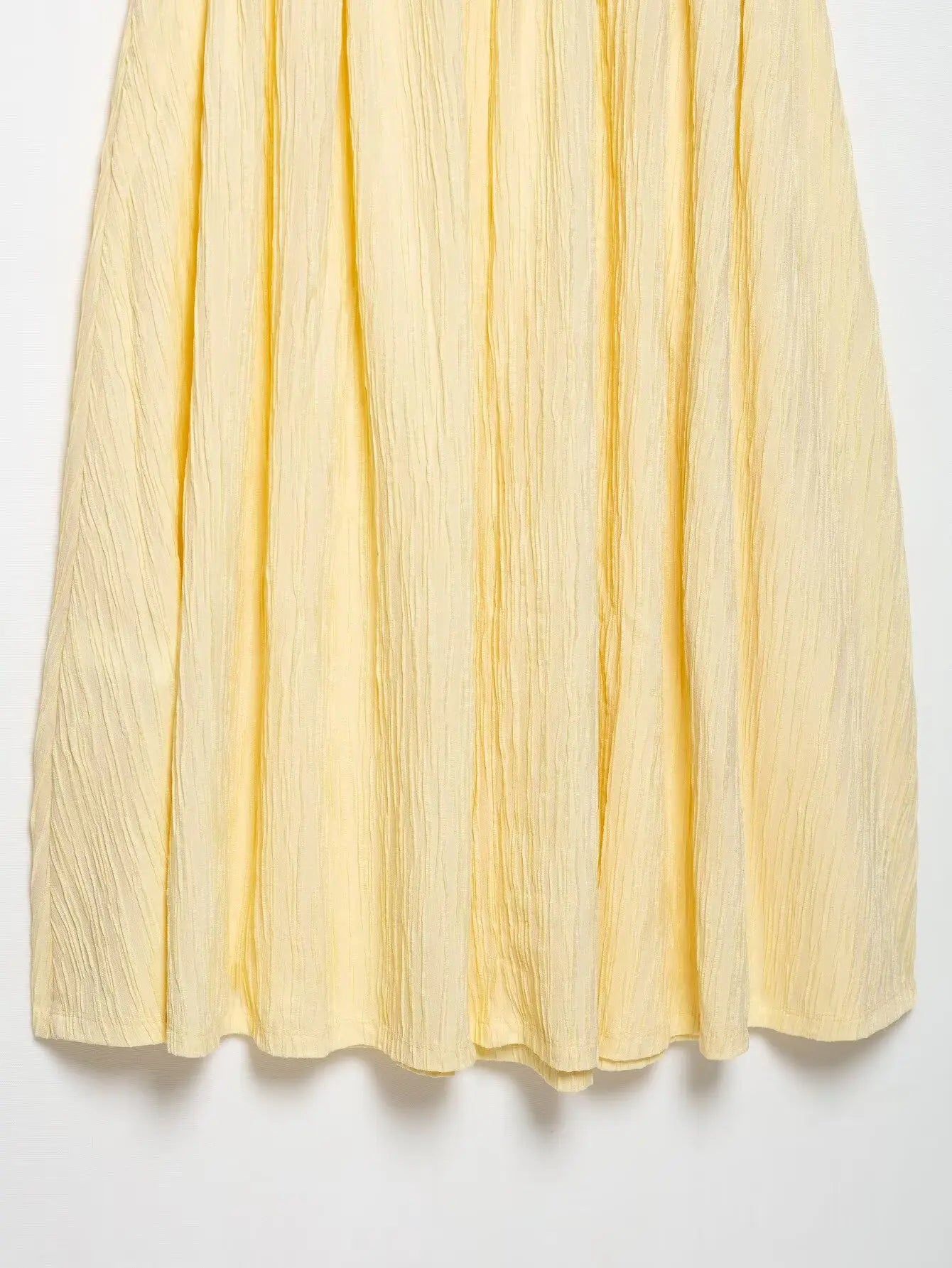 Textured Midi Dress For Women Square Neck Elegant Charm