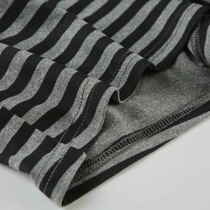 Casual Striped Two Piece Set for Women Slim Fit Backless Bandage Halter Top with Low-Waisted Shorts Summer Lounge Wear