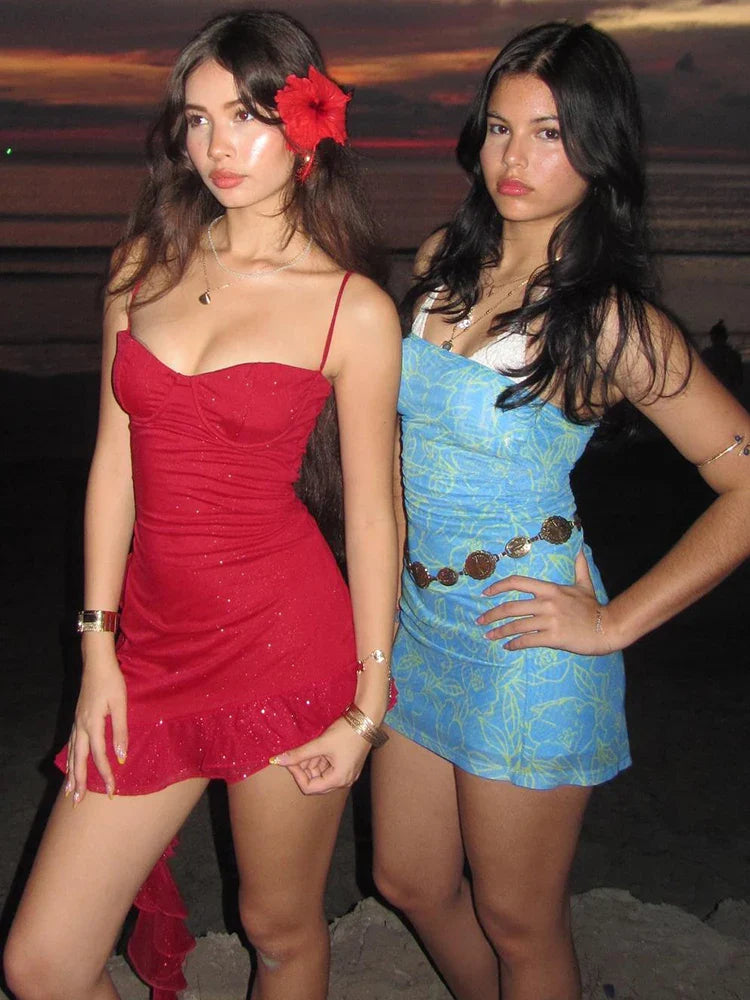 Sequin Bodycon Dress With Tassel Detailing For Beach