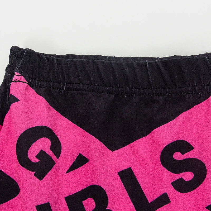 Women's Autumn Two-Piece Set Sleeveless Retro Letter Print Strapless Top with High Waist Slim Skirt Casual Streetwear Outfit