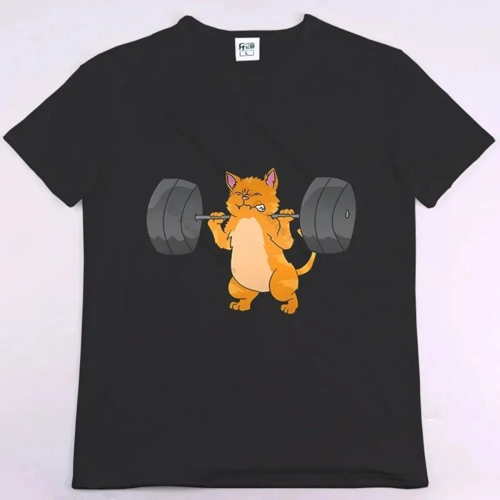 Buns of Steel Funny Gym Rat Bodybuilding Oversized T Shirt for Men Casual Short Sleeve Fitness Apparel