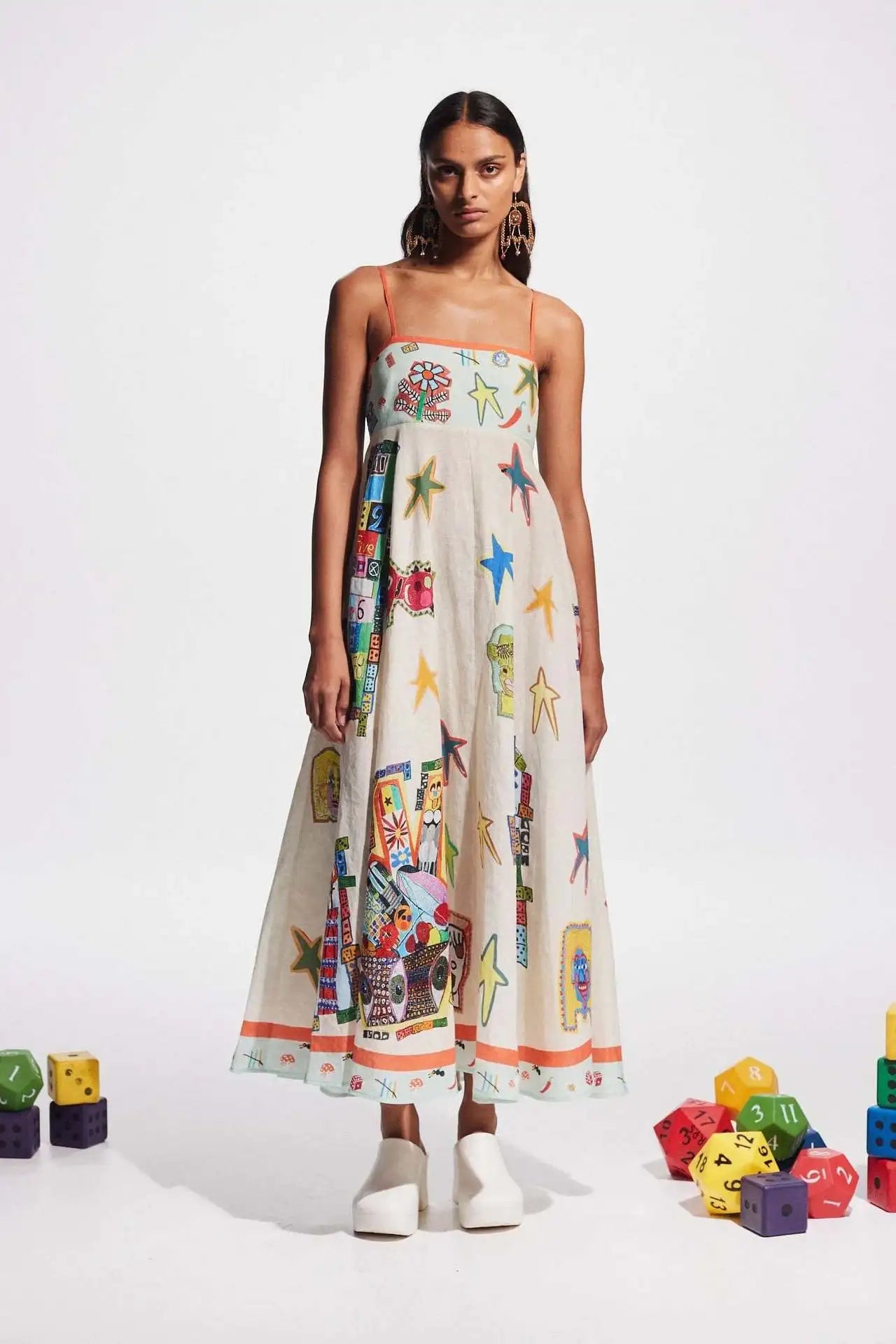 Printed Strapless Maxi Dress For Women Beach Summer