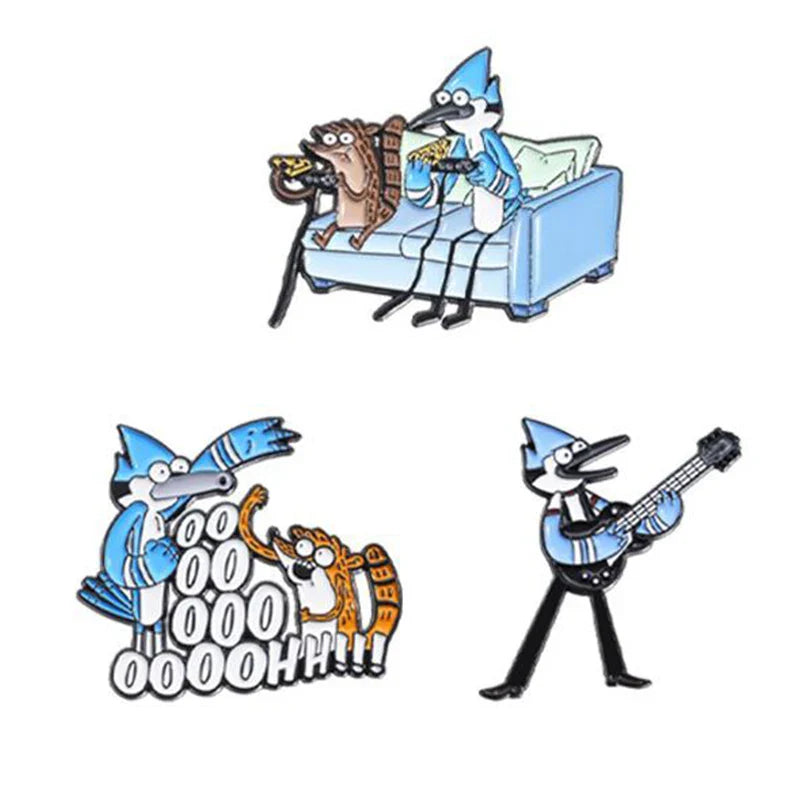 Cartoon Character Enamel Pins Set Cute Anime Brooches Fashion Accessories