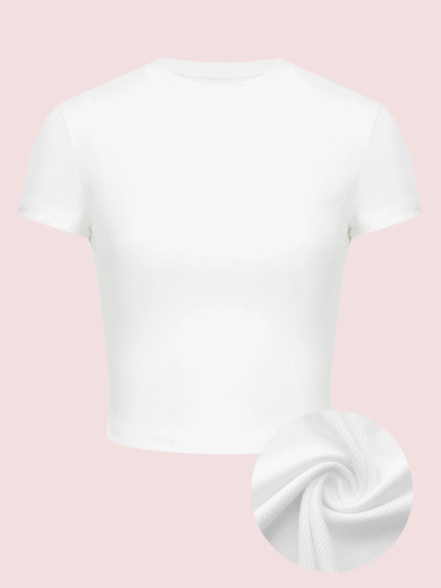 Casual White Short Sleeve T-Shirt for Women Slim Fit Summer Top