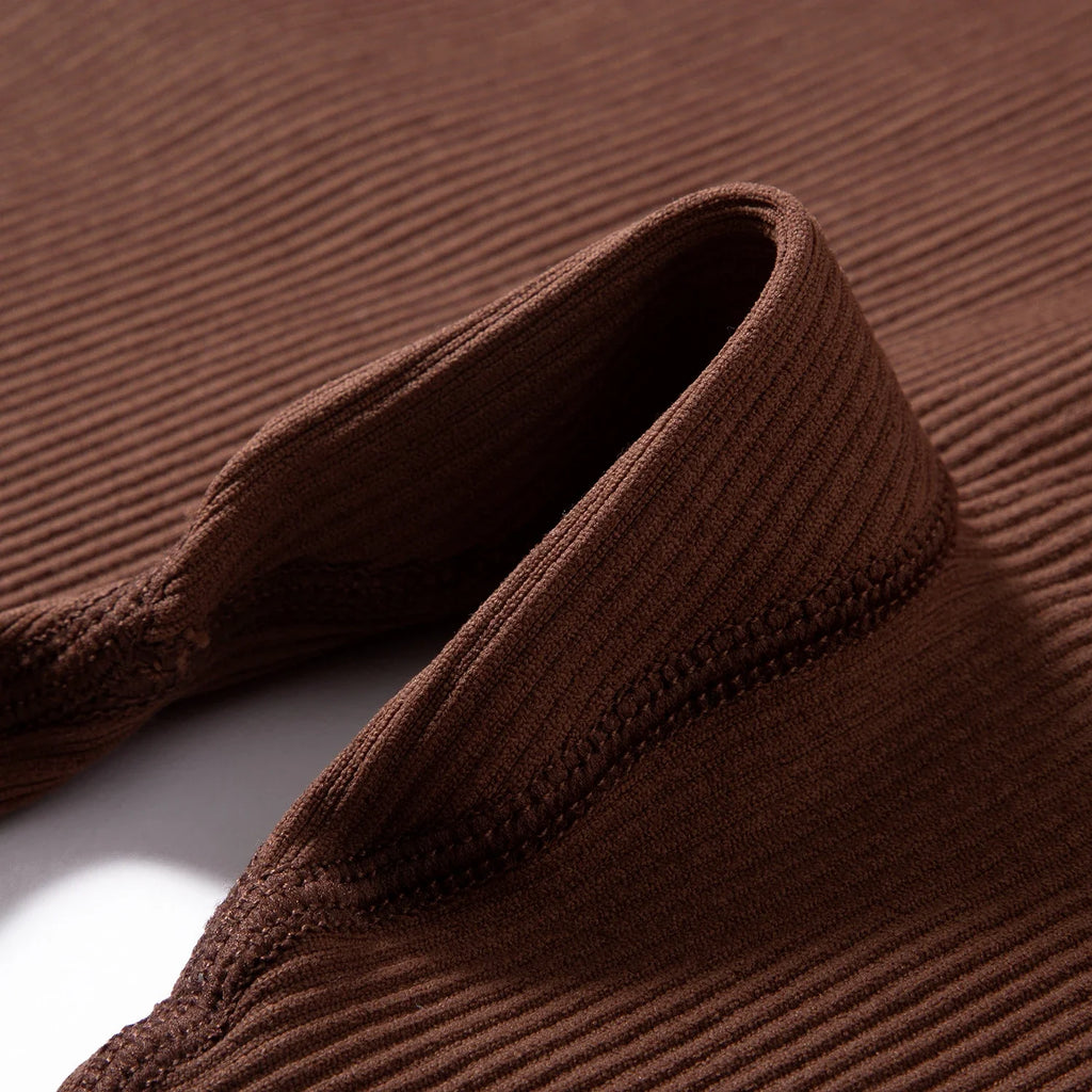 Bodycon Slim Fit Zipper Jumpsuit for Women Casual Brown Fitness Romper Streetwear Playsuit Overall