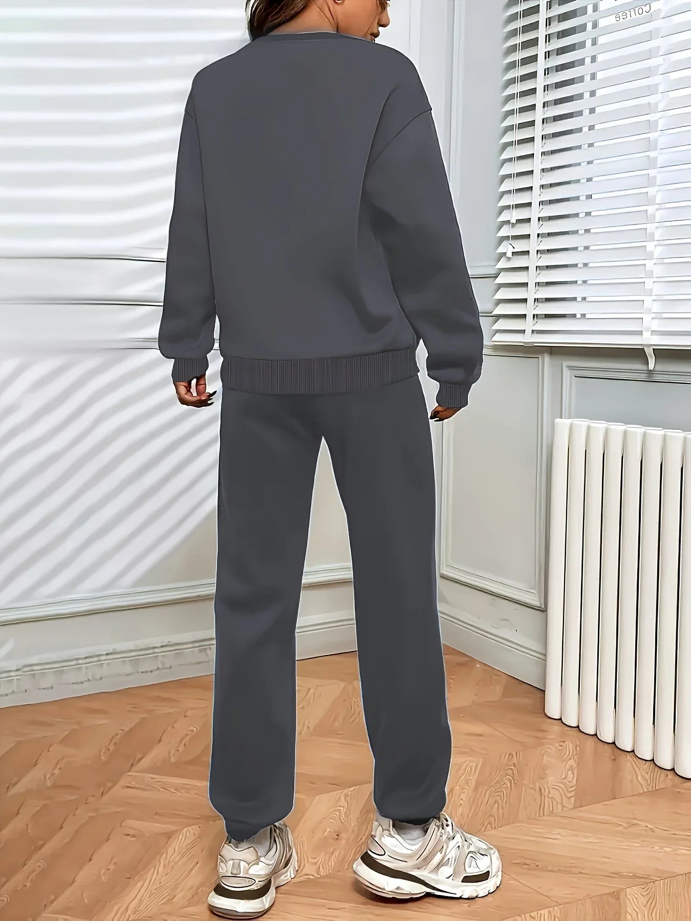 Autumn Winter Women's Casual Hoodie and Pants Set Plush Streetwear Comfortable Fashion Outfit