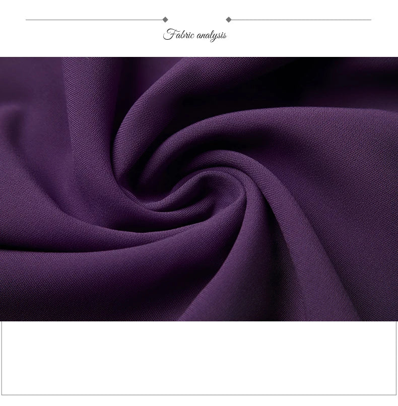 Purple Embroidered A Line Dress For Office And Party