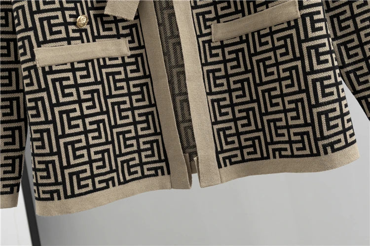 Women's 3 Piece Knitted Tracksuit Set with Cardigan, Vest and Wide Leg Pants