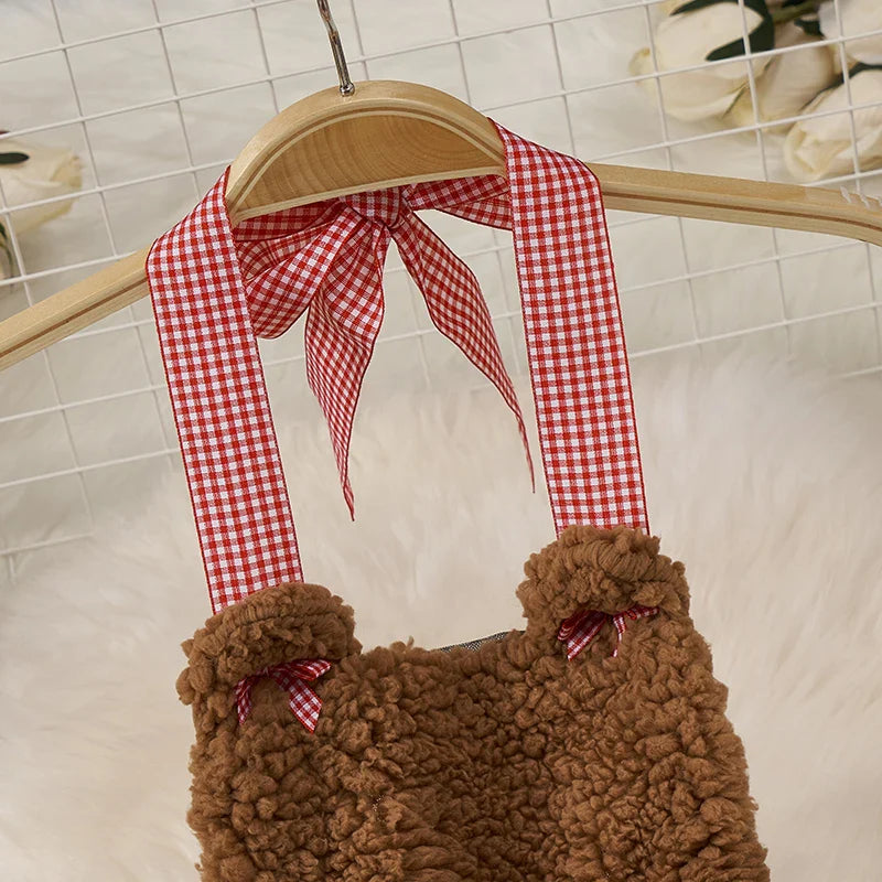 Teddy Bear Cosplay Nightwear Halter Dress Sleepwear Pajamas